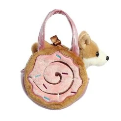 Aurora - Fancy Pals - 5.5" Cinnamon Roll Corgi Pet Carrier Brown