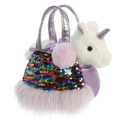 Aurora - Fancy Pals - 7" Shimmers Rainbow Unicorn Pet Carrier Multi-color