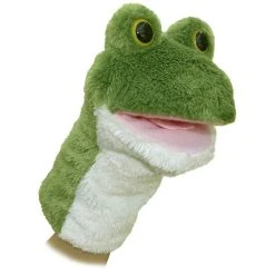 Aurora - Hand Puppet - 10" Frog Green