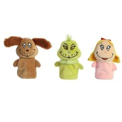 Aurora - Dr. Seuss - 3" Grinch Finger Puppet Set Multi-color