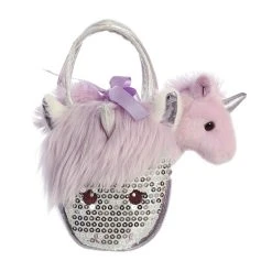 Aurora - Fancy Pals - 7" Grape Unicorn Pet Carrier Multi