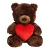 Aurora - Valentines - 7" Coco Swirl Bear With Heart Brown