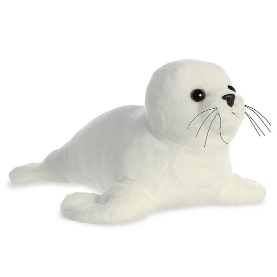 Aurora - Destination Nation - 13" Harp Seal White 1 Aurora - Destination Nation - 13" Harp Seal White