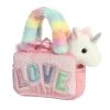 Aurora - Fancy Pals - 6.5" Rainbow Love Unicorn Pet Carrier Pink