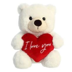 Aurora - Jolie Bear - 6.5" I Love You Bear - Cream White