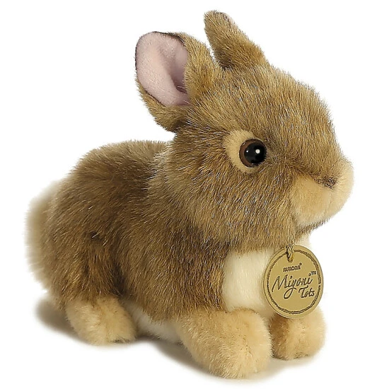Aurora - Miyoni Tots - 7" Baby Bunny - Tan Brown 1 Aurora - Miyoni Tots - 7" Baby Bunny - Tan Brown