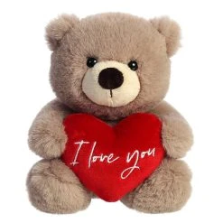 Aurora - Jolie Bear - 6.5" I Love You Bear - Taupe Brown