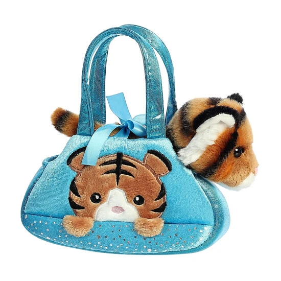 Aurora - Fancy Pals - 7" Peek-A-Boo Tiger Pet Carrier Orange 1 Aurora - Fancy Pals - 7" Peek-A-Boo Tiger Pet Carrier Orange