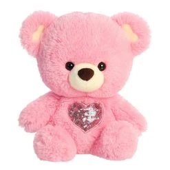 Aurora - A Heart For You Bear - 13" Pink