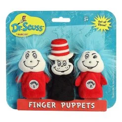 Aurora Dr Seuss Cat In The Hat Finger Puppet Set Multi-color
