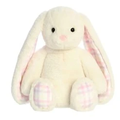 Aurora - Gingham Bunny - 13" Cream Off-white